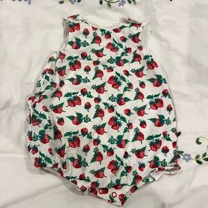 Boden Baby Strawberry Onesie